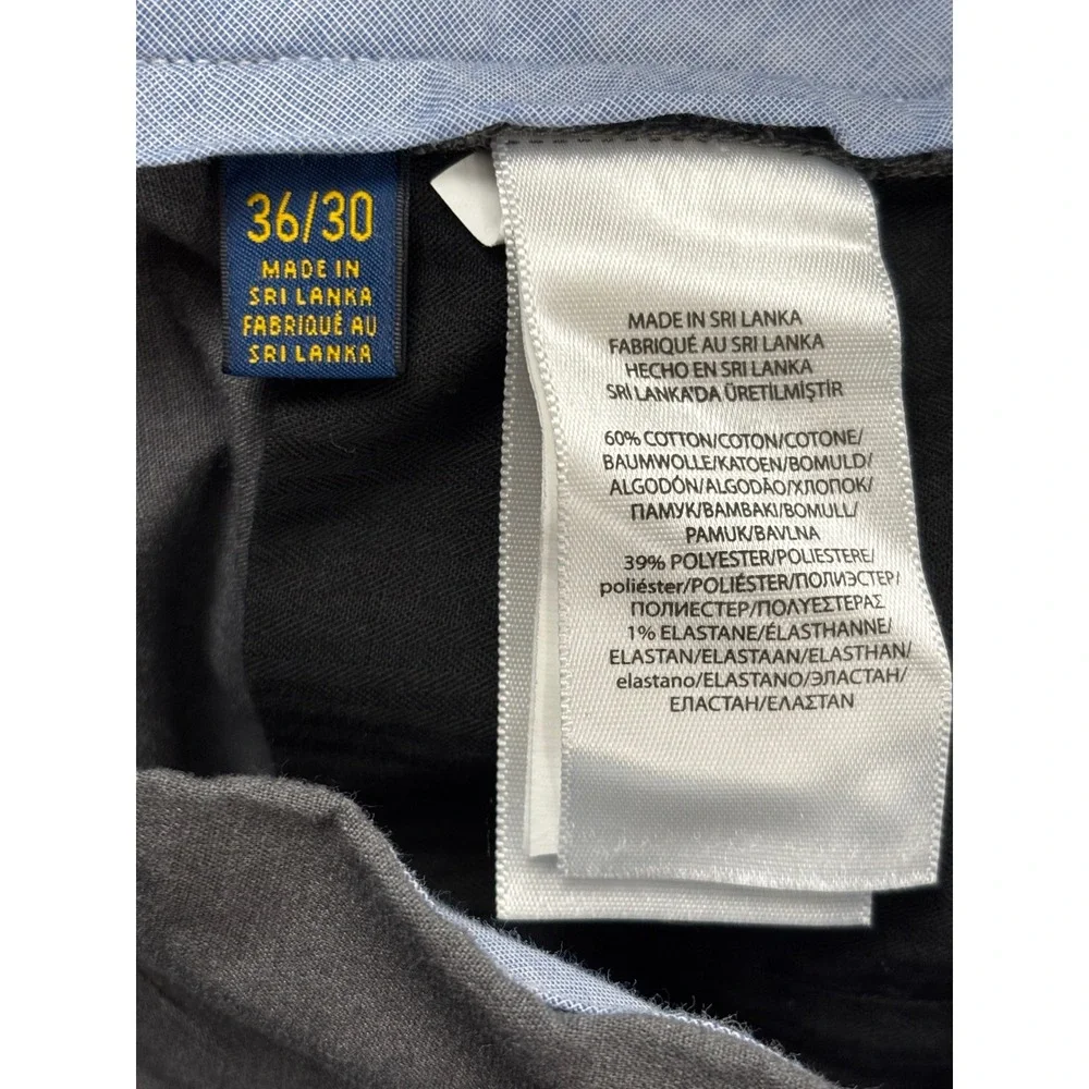 Polo Ralph Lauren Men's Gray Slim Fit Flat Front Dress Pants Size 36x30